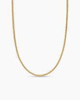 Box Chain Necklace in 18k Yellow Gold, 2.7mm